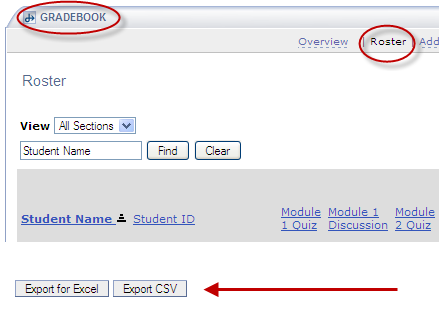 download Gradebook in Etudes
