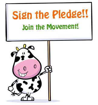 Image of Cow with Sign