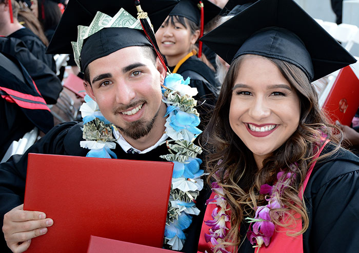 Male and female graduates