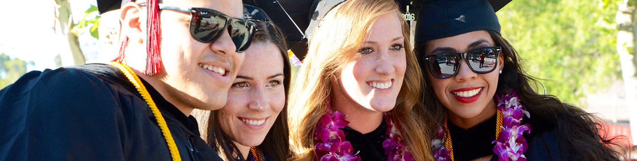 Group of graduates in gowns