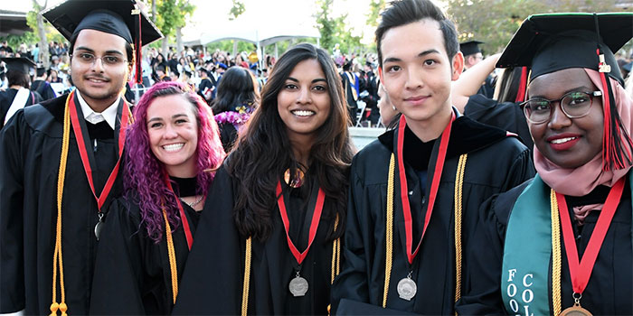 Group of smiling students