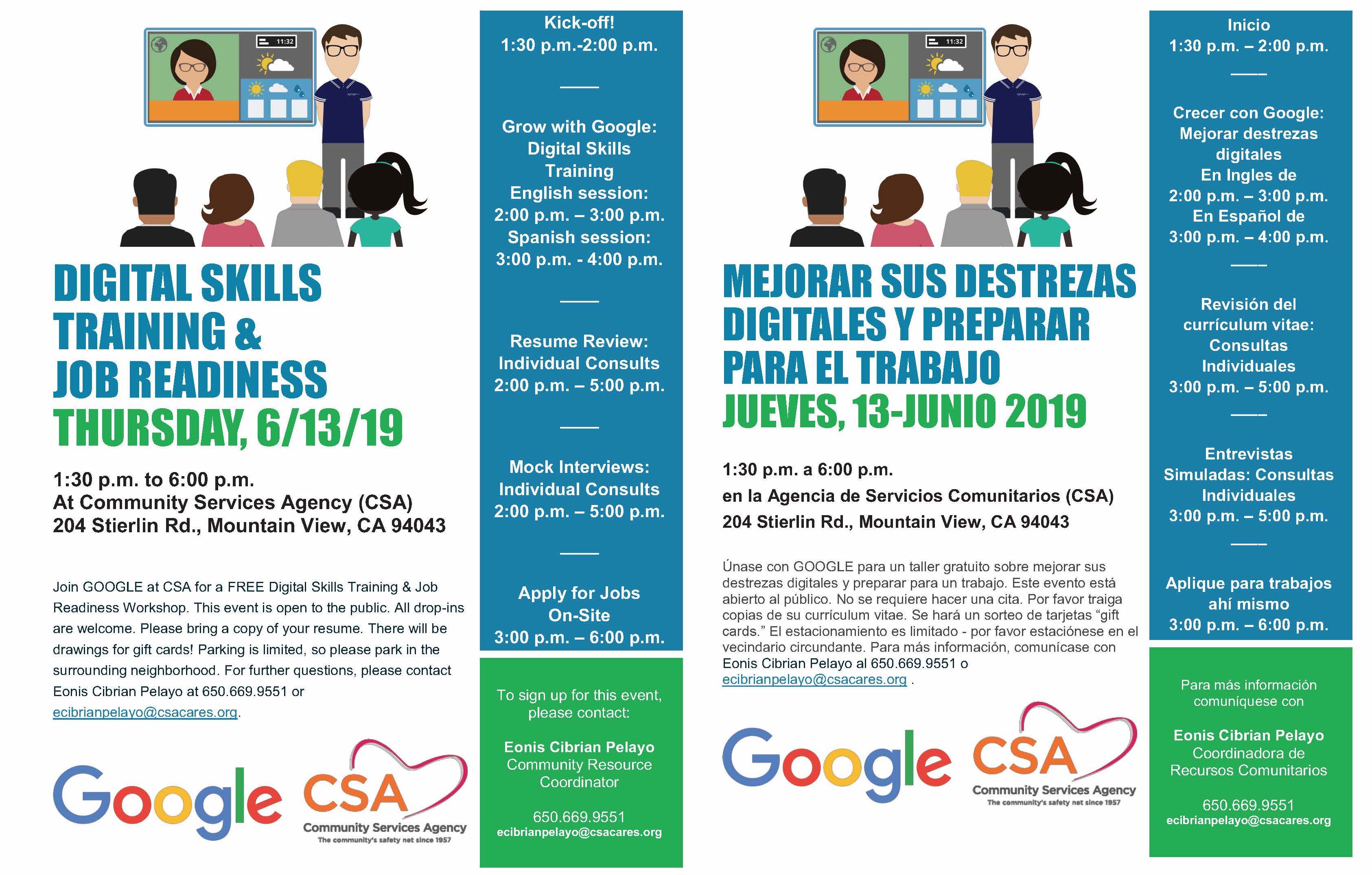 Digital Skills Training and Job Readiness Workshop Flyer