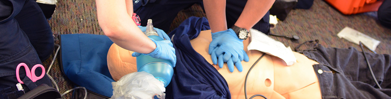 EMS students practicing CPR