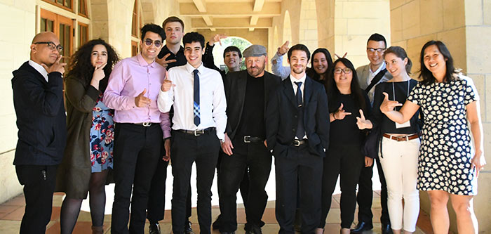 group of honors students at stanford university