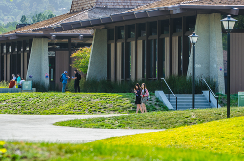 students on campus