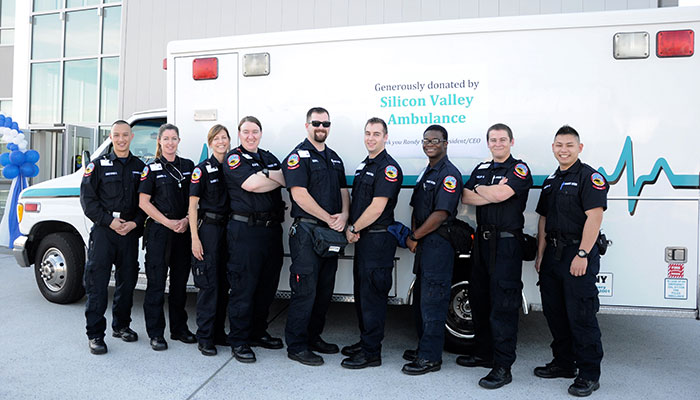group of paramedic students
