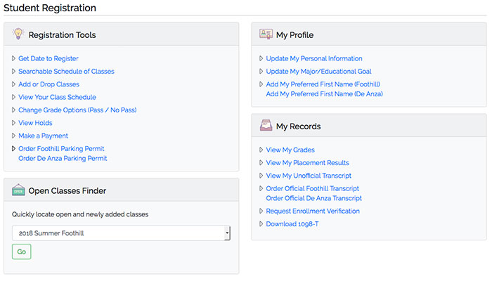 Registration Tool Selection