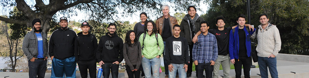 Large group of students