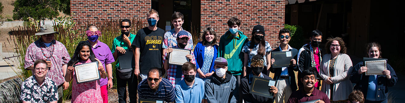 group of smiling students