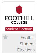 Foothill College Student Elections voting app in MyPortal