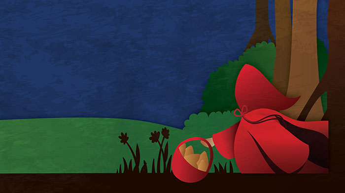 Into the Woods Little Red Riding Hood in Forest